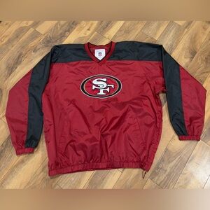 VINTAGE NFL San Francisco 49ers  Pullover Windbreaker Jacket | Red Men’s Sz 2XL